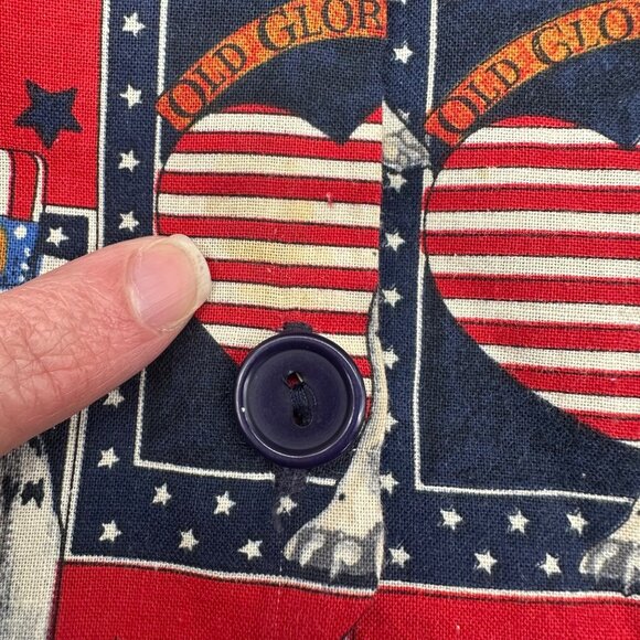 Vintage Patriotic Dalmatian Vest 1990s Saddle River Sportswear 4th of July Dog - Picture 8 of 9